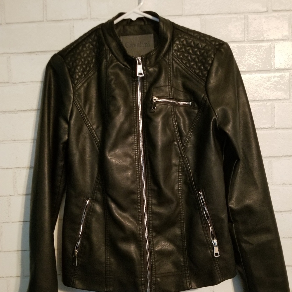 💥Cavalini Leather Jacket